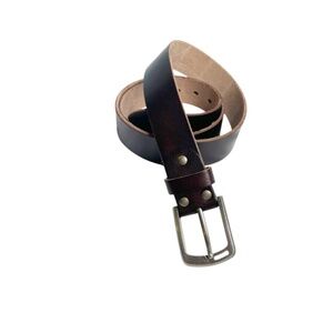 MOZETO Dark Brown Leather Belt